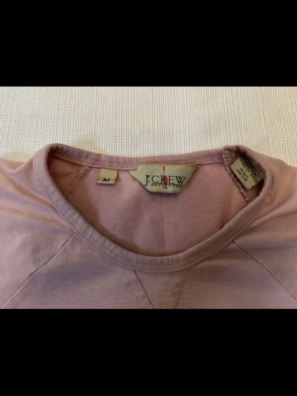 Vintage 90’s J.Crew Sweatshirt Women’s Medium Pink Gray Cotton Crewneck USA